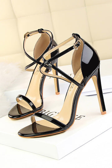 Svarte Stiletto Sandaler